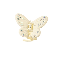 Кукурузный Шелк Пластиковые зажимы когтя волос, аксессуары для волос для женщин и девочек, бабочка, цвет колоса кукурузы, 75x60 мм