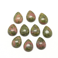 Унакит Природные кабошонов Unakite, слеза, 13~14x9~10x5 мм