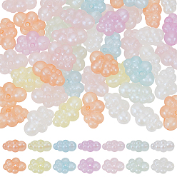 (52) Непрозрачная лаванда 60 шт прозрачные акриловые бусины, облако, светящиеся бусы, светится в темноте, разноцветные, 23.5x17x12 мм, отверстие : 2.2 мм