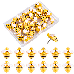 Золотистый 30шт. смоляные пчелы канцелярские кнопки, с железными контактами, золотые, 17.8 мм