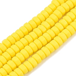 Золотистый Бусины из полимерной глины ручной работы, шестиугольник, золотые, 6x6.5x3.5 мм, отверстие : 1.4 мм, около 109~110 шт / нитка, 15.63~15.79 дюйм (39.7~40.1 см)