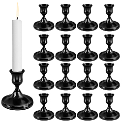 Noir 18pièces porte-bougies en aluminium et en fer, verre à vin en forme, noir, 69x75mm, diamètre intérieur: 22 mm