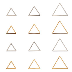 (52) Непрозрачная лаванда 60 шт. 6 стиль 304 соединительное кольцо из нержавеющей стали, треугольные, разноцветные, 20x22.5x0.8 мм, 10 шт / цвет