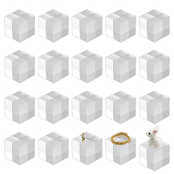 Прозрачный 20шт. акриловые блоки для демонстрации декоративных элементов, для домашнего офисного стола, прозрачные, 26x25.5x26.5 мм