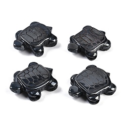 Немагнитные Гематит Синтетические немагнитные гематитовые резные бусины, черепаха, 38.5~40x30~30.5x10 мм, отверстие : 3.5 мм