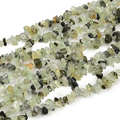 Пренит Пренит чип шарик нити, 5~8x5~8 мм, отверстие : 1 мм, о 31.5 дюйме