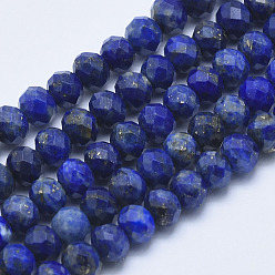 Lapis Lazuli Lapis-lazuli, brins de perles naturels , facette, rondelle, 6x4.5~5mm, Trou: 1mm, Environ 83 pcs/chapelet, 15.1 pouce