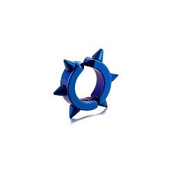 Синий Стиль панк 201 клипсы из нержавеющей стали, заклепка, синие, 18.7x14.6 мм