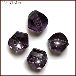 Темно-синий  Шифер Имитация Австрийские кристаллические шарики, класс AAA, граненые, многоугольник, темно-синий, 6 мм, отверстие : 0.7~0.9 мм