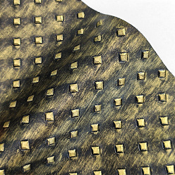 Светло-хаки Ткань из искусственной кожи с тиснением и квадратным узором, для поделок из кожи, аксессуары для изготовления сумок, светлый хаки, 30x135 см