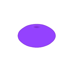 Розовато-лиловый Плоские круглые бусины из пищевого силикона., розовато-лиловый, 12x12 мм