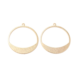 Настоящее золото 18K Латунные подвески, без кадмия, без никеля и без свинца, кольцо очарование, реальный 18 k позолоченный, 30x28x1 мм, отверстие : 1.6 мм