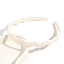 Белый Пластиковые волнистые ленты для волос для девочек и женщин, белые, 120 мм