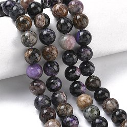 Чароит Естественно чароитовыми бисер пряди, круглые, класса AB, 10~10.8 мм, отверстие : 0.8 мм, около 36 шт / нитка, 15.16'' (38.5 см)