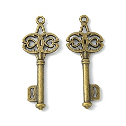 Античная Бронза Сплавочные подвески тибетского стиля, без кадмия, без никеля и без свинца, отмычка, античная бронза, 45x17x2.5 мм, отверстие : 2.5 мм