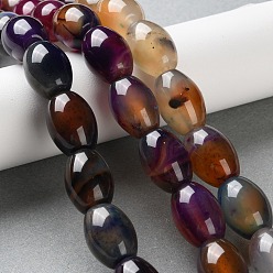 Кокосово-Коричневый Бусины из натурального агата (окрашенные и нагретые), баррель, кокосового коричневый, 16~16.5x11.5~12 мм, отверстие : 1 мм, около 25 шт / нитка, 15.83'' (40.2 см)