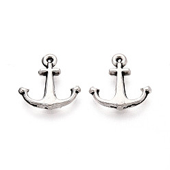 Античное Серебро Сплавочные подвески тибетского стиля, подвески для якоря и руля, античное серебро, 14.5x14.5x2 мм, отверстие : 0.9 мм, Около 1562 шт / 1000 г