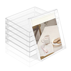 Прозрачный Пластиковый ящик для животных, матовые, квадратный, прозрачные, 18.8x15.4x2.3 см