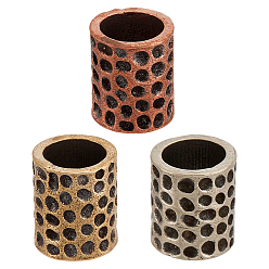 (52) Непрозрачная лаванда 3 шт. 3 цвета латунных бусин, колонка, разноцветные, 14x11 мм, отверстие : 8.5 мм, 1 шт / цвет