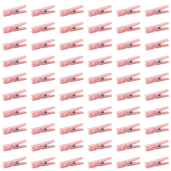 Pink 100Pcs DIY Wood Photo Paper Craft Clips, Pink, 30x9x5mm