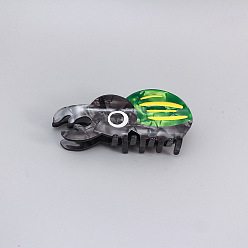 Зеленый Насекомые ацетат целлюлозы коготь заколки для волос, аксессуары для волос для женщин и девочек, зелёные, 100x40 мм