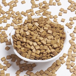 (TL2312) Matte Opaque Mustard Миюки тила бусины, японский бисер, 2-луночное, (тл 2312) матовая непрозрачная горчица, 5x5x1.9 мм, Отверстие: 0.8 мм, о 118 шт / бутылка, 10 г / бутылка