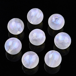 Прозрачный Прозрачные акриловые бусины, блеск порошок, круглые, прозрачные, 13.5x13 мм, отверстие : 2 мм, Около 325 шт / 500 г