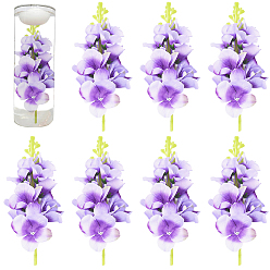 Lilas 12pièces de tissu de soie et de jacinthe artificielle en plastique, fleur artificielle, décorations de Noël pour la maison, lilas, 185~190x83~95x41~48mm