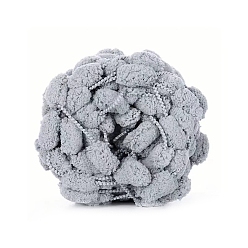 Dunkelgrau Pom-Pom-Grobgarn, Armstrickgarn, superweiches Jumbo-Chenille-Polyestergarn, für Decken Kissen Dekoration Projekte, dunkelgrau, 30 mm, ca. 27.34 Yards (25 m)/Knüll