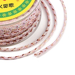 Pink 11м плетеный нейлоновый шнур с китайским узлом, нейлоновый шнур для изготовления украшений, розовые, 2 мм, около 12.03 ярдов (11 м) / рулон