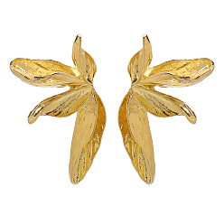Золотой Серьги сплава, цветок, золотые, 64.5x34.5 мм