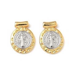 Настоящее золото 18K Латунные подвески, стойки покрытие, без свинца и без кадмия, долговечный, реальный 18 k позолоченный, 17.5x13x2.5 мм, отверстие : 1.4 мм