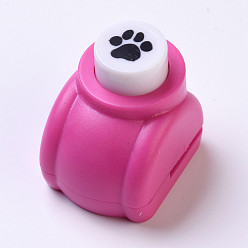 Случайный Цвет Пластиковые наборы для пунша для скрапбукинга и бумажных промыслов, бумажные формочек, собака след, случайный один цвет или случайный смешанный цвет, 33x26x32 мм