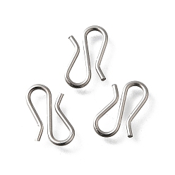 Нержавеющая Сталь Цвет 304 из нержавеющей стали S-крюк пряжки, цвет нержавеющей стали, 13x8x1 мм, отверстие : 3x6 мм