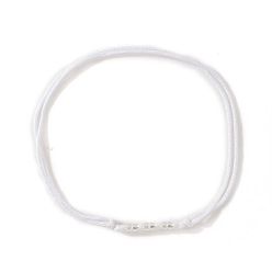 Белый Стеклянные бусины плетеные браслеты из бисера, регулируемые плетеные браслеты из нейлонового шнура для пары, белые, внутренний диаметр: 11 дюйм (28 см)