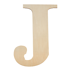 Letter J Unfertige Holzform, anpassbar, Buchstabe, letter.j, 29.8x16.8x0.23 cm