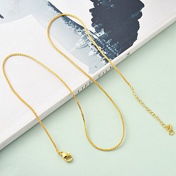 Настоящее золото 18K 1мм латунные цепочки Boston Link, без свинца и без кадмия, долговечный, стойки покрытие, реальный 18 k позолоченный, 17.80 дюйм (45.2 см)