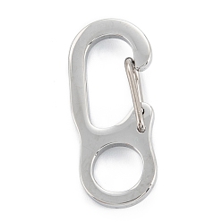 Number Не тускнеет 304 фурнитура для застежки брелока из нержавеющей стали, цвет нержавеющей стали, кол. 6, 27.5x12x5 мм