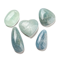 Аквамарин Подвески из натурального аквамарина, геометрические прелести, разнообразные, 30~45x18.5~33.5x7.5~11 мм, отверстие : 2 мм