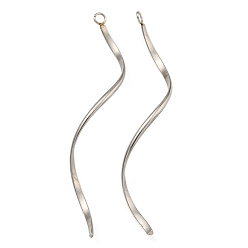 Нержавеющая Сталь Цвет Не тускнеющие 304 подвески из нержавеющей стали, подвеска с поворотным стержнем, цвет нержавеющей стали, 49x16.5x1 мм, отверстие : 2 мм