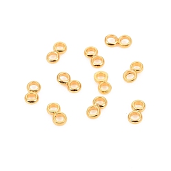 Золотой 201 распорные втулки из нержавеющей стали, двойное кольцо, числа 8 форму, золотые, 6.8x3.4x1.5 мм, отверстие : 2 мм