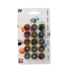 Черный Прозрачные пластиковые пустые катушки для проволоки, нить шпульки, чёрные, 20x11 мм, 15 шт / комплект