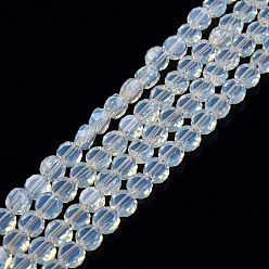 Прозрачный Прозрачные бусины из искусственного нефрита, граненые, плоско-круглые, прозрачные, 4x2.5 мм, отверстие : 0.8 мм, около 148~149 шт / нитка, 21.85 дюйм ~ 22.64 дюйм (55.5~57.5 см)