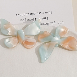 Бледно-бирюзовый Ацетат целлюлозы (смола) кабошоны, бабочка градиентного цвета, бледные бирюзовая, 34x46 мм