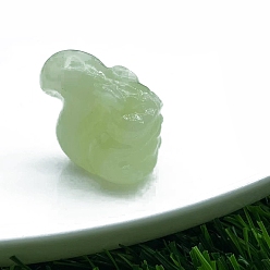 Нефрит Резная статуя белки из натурального нефрита для украшения дома, Статуэтки по фен-шуй для украшения домашнего офиса, 30 мм