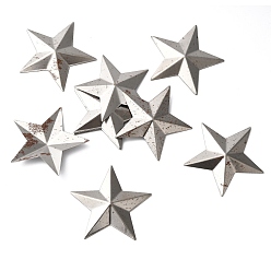 Platinum (Defective Closeout Sale: Rusting)Iron Display Decorations, Metal Star Ornament, Platinum, 38x39x3mm