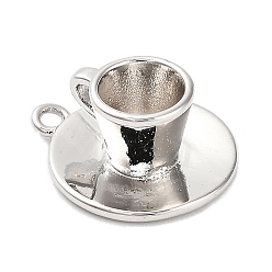 Платина Латунные подвески, чашка прелести, стойки покрытие, долговечный, без свинца и без кадмия, платина, 14.5x12.5x6.5 мм, отверстие : 1.4 мм