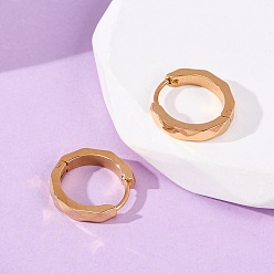 Настоящее золото 18K Серьги из 304 нержавеющей стали, с 316 нержавеющей стали, ионное покрытие (ip), реальный 18 k позолоченный, 15x3 мм