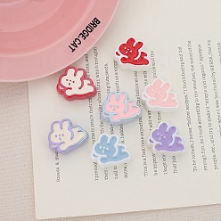 Кролик Непрозрачные акриловые бусины, кролик, 21.6x26x9.1 мм, отверстие : 3.8 мм