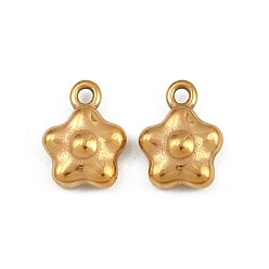 Настоящее золото 18K 304 прелести нержавеющей стали, ионное покрытие (ip), звезда очарование, реальный 18 k позолоченный, 13x10x4 мм, отверстие : 1.6 мм